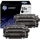 Voordeelpakket 2 x HP LaserJet CE255XD (Nr. 55X) printcassette zwart