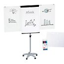 Voordeelset: Flipchart MAULstandaard - met wielen - met 2 zijarmen - inclusief 1 papierblok + 4 markers