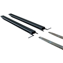 Vorkverlenging voor transportwerktuigen, open uitvoering, L 1800 x B 80 x 40 mm, zwart