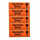 Waarschuwingsetiketten "voorzichtig glas!", 125 stuks