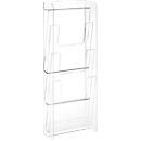 Wall dispenser with 3 compartments for DIN A4 brochures, transparent