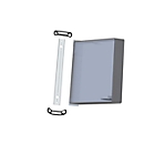 Wall element Tarifold PRO, with 10 panels DIN A4, magnetic fastening system, metal pivot,