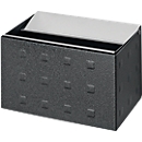 Wandasbak, B 200 x D 125 x H 125 mm, antiek zilver structuur