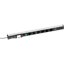 Wandcontactdoos 836/10 voor Treston werktafels, 6-voudige stekkerdoos, 1x schakelaar, 1x aardlekschakelaar, 2x USB type A