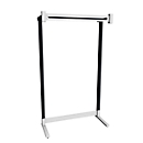 Wandkapstok Montana - metaal - L 1000 x D 430 x H 1700 mm - hoedenplank - parapluhouder