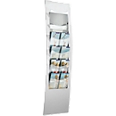 Wandprospekthalter, B 310 x T 100 x  H1020 mm, für alle Formate, weißaluminium, Metall