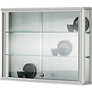 Wandvitrine, einhängend, 2 verstellbare Glasböden, abschliessbare Schiebetüren, ESG-Sicherheitsglas, B 1000 x T 200 x H 800 mm
