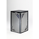 Waste bin cupboard MBS 1, sheet steel lining, with hinged lid, for 120 l and 240 l waste bins, expandable