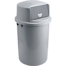 Waste bin with lid and hinged lid flap, 126 l
