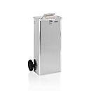 Waste container D 1009/120 H, capacity 120 l, with castors, slot 420 x 27 mm