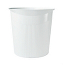 Waste paper basket HAN LOOP, for indoor use, volume 13 l, easy to clean, Ø 280/226 x H 287 mm, plastic, white