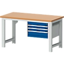 Werkbank cubio W-1577/11-237, gentiaanblauw