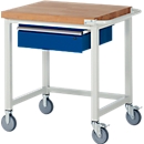 Werkbank serie 8000, verrijdbaar, met hangende schuiflade, B 750 x D 700 x H 880 mm