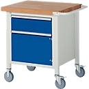 Werkbank Serie 8152, fahrbar, mit Schublade, B 750 x T 700 x H 880 mm