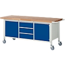 Werkbank Serie 8569, verrijdbaar, 3 schuiflades, 2 deuren