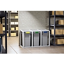 Wertstoffsammler Hailo ProfiLine XL, Basismodul, Volumen 38 l, mit Inneneimer, L 395 x B 355 x H 560 mm, Kunststoff, grau