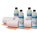 Wet wipes refill pack WIPEX Hand and Tool, 4 rolls with 120 wipes each, 4 cleaners with 1000 ml each.