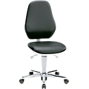 White swivel lounge chair Basic with castors