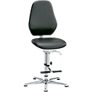 White swivel lounge chair Basic with footrest