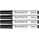 Whiteboard marker MAUL, XL tip, black, set of 4