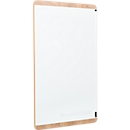 Whiteboard Rocada Natural, magnethaftend, Hoch/Quer, Ablageschale, Stahl auf Melaminholz, B 750 x H 1150 mm