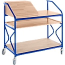 Wide standing lectern, with middle/lower shelf