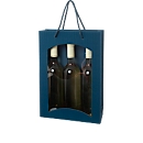 Wijntas "Open Golven”, 3 stuks, blauw, 10 stuks