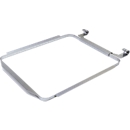Winkelring für Mülltonnen mit Volumen 80 l, inkl. Montagematerial, B 380 x T 463 x H 45 mm, Stahl, verzinkt