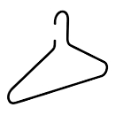 Wire coat hanger Rudolf Weber KG Ageless, tubular steel, ø 8 mm, round ends, black, 4 pieces