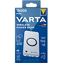 Wireless Powerbank Varta, Kabelloses Laden & Laden mit Kabel, Ladestandsanzeige, Li-Polymer-Batterie, B 100 x T 31 x H 195 mm, weiss