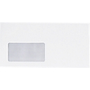 Witte Enveloppen, 110 x 220 mm (DL), met venster links, zelfklevend, 1000 stuks
