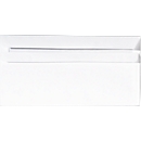 Witte Enveloppen, 110 x 220 mm (DL), met venster links, zelfklevend, 1000 stuks