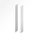 X-TIME-WORK Side Panels, 2 pieces, height W 38/30 mm, white