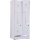 Z-Schrank, mit 4 Abteilen, Zylinderschloss