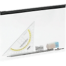 Zak met ritssluiting ZIP BAG, transparant met zwarte zipper, A5, 5 stuks