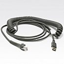 Zebra USB-Kabel - USB - 2.7 m - gewickelt - für Symbol LS2208, LS4208, LS4278