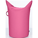 Zipfel poef WERTHER, outdoorstof, zithoogte 500 mm, incl. greeplus, roze