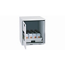Zure en alkalische onderkast asecos SL-CLASSIC-UB, scharnierende deur, aanslag links, voorkant lichtgrijs, B 590 x D 570 x H 600 mm