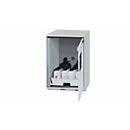 Zuur- en alkalibasiskast asecos SL-CLASSIC-UB, draaideur, aanslag rechts, front lichtgrijs, B 590 x D 570 x H 800 mm