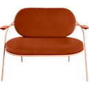 Zweisitzer Sofa meet by Paperflow Saturne, mit Armlehnen, B 1180 x T 730 x H 880 mm, Stahlrohr, Samt, Rosa/Rost