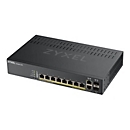 Zyxel GS1920-8HPv2 - Switch - Smart - 8 x 10/100/1000 (PoE+) + 2 x Kombi-Gigabit-SFP - Desktop, wandmontierbar - PoE+ (130 W)