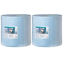 Chiffons Tork, 3 épaisseurs, qualité papier TAD, 370 x 340 mm par feuille, bleu, 2 rouleaux