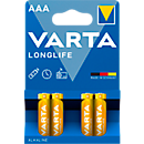 Micro-Batterie AAA VARTA Longlife, 1,5 V, 4 Stück