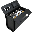 Pilot case Alassio, avec poignée, avec compartiment pour ordinateur portable, cuir de vache, noir