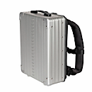 Rucksack-Koffer actiCase, 14 l, B 290 x T 120 x H 390 mm, Aluminium, silber