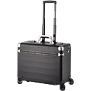 Valise d’affaires PANDORA ALUMAXX, avec poignée et roulettes, aluminium, noir mat