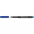 Marker Faber-Castell Multimark, inkl. Spezialradierer, blau, F, permanent