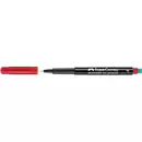 Marker Faber-Castell Multimark, inkl. Spezialradierer, rot, F, permanent