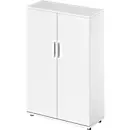 Schäfer Shop Genius Armoire à portes battantes TETRIS WOOD, 4 HC, hauteur incl. patins, L 1000 mm, blanc