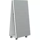 Système de tableau blanc et de tableau de notes mobile Nobo Move & Meet, 2 tableaux blancs, 2 tableaux de notes, 900 x 1800 mm, magnétique, mobile